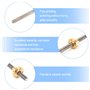T8 Tiges Filetées 2 Pcs 300mm T8 Tiges Filetées en Acier Inoxydable Tige Filetée Trapézoïdale avec Écrou en Laiton et 8 Pcs Vis 
