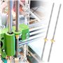 T8 Tiges Filetées 2 Pcs 300mm T8 Tiges Filetées en Acier Inoxydable Tige Filetée Trapézoïdale avec Écrou en Laiton et 8 Pcs Vis 