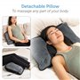 Comfier Tapis de Massage Chauffant, Matelas de Massage complet du Corps avec oreiller de Massage Shiatsu Détachable pour le cou,