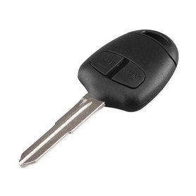 Coque de clé de Voiture à Distance 2 Boutons pour Mitsubishi Pajero Sport Outlander Grandis ASX MIT11 Lame a Logo
