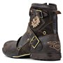 COWSDELLA Bottes pour Hommes en Cuir de Mollets avec semelle en caoutchouc Bottes de Motard avec Fermeture éclair Classiques Bot