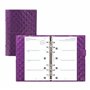 Filofax Domino Luxe Organiseur format personnel Violet brillant Effet matelassé Inspiration parisienne 6 anneaux Agenda semainie