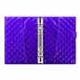 Filofax Domino Luxe Organiseur format personnel Violet brillant Effet matelassé Inspiration parisienne 6 anneaux Agenda semainie