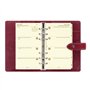 Filofax Malden Organiseur format personnel Bordeaux – Tactile, cuir de buffle pleine fleur, 6 anneaux, couleur crème de coton, s