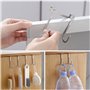 NORSON-NADISHA 2 Pièces Crochet Mural Cabine Reversible Crochets Douche Salle de Bain, Crochet Paterre de Porte Double en Forme 