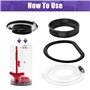 Couvercle de Poubelle de Rechange, Couvercle de Réservoir à Poussière pour Aspirateur, Compatible avec Dyson v10 v11, avec Bague
