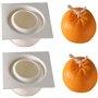 LSLEVA Lot de 2 moules à bougies en silicone 3D en forme d'orange