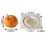 LSLEVA Lot de 2 moules à bougies en silicone 3D en forme d'orange, moules à bougies en forme de fruits pour la fabrication de bo