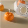 LSLEVA Lot de 2 moules à bougies en silicone 3D en forme d'orange, moules à bougies en forme de fruits pour la fabrication de bo