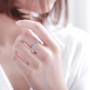Unendlich U Bague ajustable en Argent 925 pour femme, bague réglable orné zircon, bague de mariage pour femme