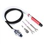 Mini broyeur à crayons pneumatique avec 3mm (1/8 "), broyeur d'air multifonctionnel avec boîte, rouge