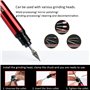 Mini broyeur à crayons pneumatique avec 3mm (1/8 "), broyeur d'air multifonctionnel avec boîte, rouge