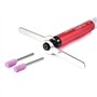 Mini broyeur à crayons pneumatique avec 3mm (1/8 "), broyeur d'air multifonctionnel avec boîte, rouge