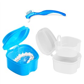 YanBous Kit de Nettoyage pour Prothèses Dentaires - Idéal pour le Rangement et le Nettoyage des Prothèses et Appareils Dentaires