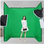 KiwiHood Kit de fond pour écran noir, 4 m x 2,4 m, support de toile de fond lourd, pliable, support de toile de fond pour studio