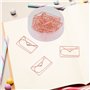 Trombones Fantaisie en Forme d'Enveloppe, ASHATA Lot de 12 trombones en Acier Inoxydable Papier Clips Bookmark Clips pour les Ca