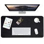 Weelth Tapis de bureau multifonction étanche en cuir PU double face pour bureau ou maison