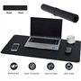 Weelth Tapis de bureau multifonction étanche en cuir PU double face pour bureau ou maison