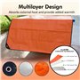 LeadCon Lot de 2 couvertures de survie améliorées – Bâche thermique réfléchissante – Couverture d'urgence réutilisable pour voit