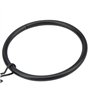 JOIKIT Lot de 60 Anneaux de Rideaux en métal avec Clips, Anneaux pour Rideaux avec Pinces - 50 mm - Noir