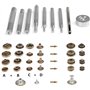 BOSCOW Lot de 50 boutons-pression sans couture avec pince et 9 outils de fixation en métal pour cuir, jeans, couture, portefeuil