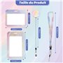Porte Badge Tour de Cou 2 Pcs Porte-Badge avec Portant Cordon Pour Porte Badge Carte d'Identification Protege Carte Bancaire Car