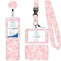 Porte Badge Tour de Cou 2 Pcs Porte-Badge avec Portant Cordon Pour Porte Badge Carte d'Identification Protege Carte Bancaire Car