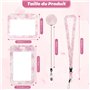 Porte Badge Tour de Cou 2 Pcs Porte-Badge avec Portant Cordon Pour Porte Badge Carte d'Identification Protege Carte Bancaire Car