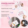 Porte Badge Tour de Cou 2 Pcs Porte-Badge avec Portant Cordon Pour Porte Badge Carte d'Identification Protege Carte Bancaire Car