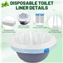 Lot de 40 sacs de toilette jetables pour camping, bassin de lit et toilettes portables | Sacs de toilette étanches et hygiénique