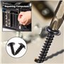 340 Pcs Vis Autoforeuse Noir Traverse 8 Tailles Différentes avec Boîte D'Assortiment Vis Autoforeuse Métal Noir pour Meubles Voi
