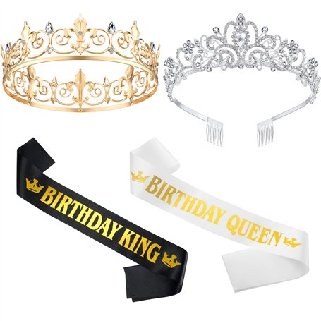 Eowppue Couronne d'anniversaire pour Homme et Femme