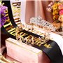 Eowppue Couronne d'anniversaire pour Homme et Femme, Accessoires de fête avec écharpe - idéal pour décoration de fête et Cadeau 