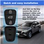 KEMIN Lot de 2 Coque de Clé 3 Boutons Télécommande Porte-clés Boutons Tampons en Caoutchouc Claviers pour Voiture Comaptible pou