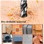 Foret Set, Foret de Maçonnerie en Carbure de Tungstène Convient Pour Le Foret Triangulaire Pour Les Carreaux D'Acier Au Carbone,