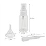 12 Pcs Flacon Spray Vide, KAKOO 30ml Vaporisateur Fine Brume de Voyage Bouteille Transparent en Plastique avec étiquettes Entonn
