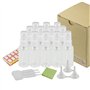 12 Pcs Flacon Spray Vide, KAKOO 30ml Vaporisateur Fine Brume de Voyage Bouteille Transparent en Plastique avec étiquettes Entonn