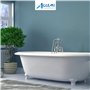 Aolemi Robinet de baignoire chromé poli avec bec de douche et bec de douche pour salle de bain Victoria Vintage Mitigeur double 
