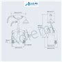 Aolemi Robinet de baignoire chromé poli avec bec de douche et bec de douche pour salle de bain Victoria Vintage Mitigeur double 