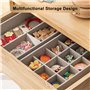SAMISO Organisateur Bijoux Tiroir,Plateau à Bijoux Empilable,Plateau Bijoux Velours a 6 Styles Différentes,Pour Ranger et Présen