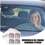 Neamou Autocollants de vidange d'huile pour pare-brise,autocollants de vidange d'huile | 40 étiquettes de rappel de service 2 x 