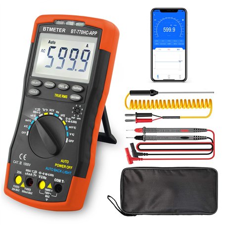 BTMETER Multimètre Numérique Portable TRMS 6000