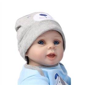 ZIYIUI Poupée Reborn 22 Pouces 55cm Réaliste Bebe Reborn Garçon Silicone Vinyl Handmade Mignonne bébé Nouveau-né bébé Jouets Cad