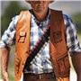 Ceinture Cartouche Fusil Chasse, 16 Cartouches d'épaule Sangle Transport Bandoleer en Nylon, Porte-munitions Réglable pour Calib