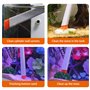 MiOYOOW Brosse Nettoyage d'aquarium, Grattoir à Algues, Double Face/Extrémité, avec 2 Chiffon en Feutre, Nettoyeur de Verre d'aq