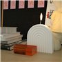 APOMOONS Lot de 2 moules à bougie en forme de N pour couler, ponts arc-en-ciel, grandes bougies en silicone, moule en silicone 3