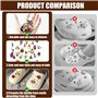 Xmart 50 Pièces Pins Crocs Basketball Chaussure Charms PVC Accessoires Crocs Breloque Sabots Sandales pour Hommes Femmes Décorat