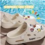 Xmart 50 Pièces Pins Crocs Basketball Chaussure Charms PVC Accessoires Crocs Breloque Sabots Sandales pour Hommes Femmes Décorat