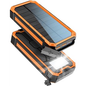 Chargeur Solaire 20000mAh PD20W Batterie Externe Solar Power Bank Chargeur Portable USB C Charge Rapide Compatible avec Téléphon