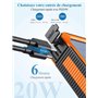 Chargeur Solaire 20000mAh PD20W Batterie Externe Solar Power Bank Chargeur Portable USB C Charge Rapide Compatible avec Téléphon